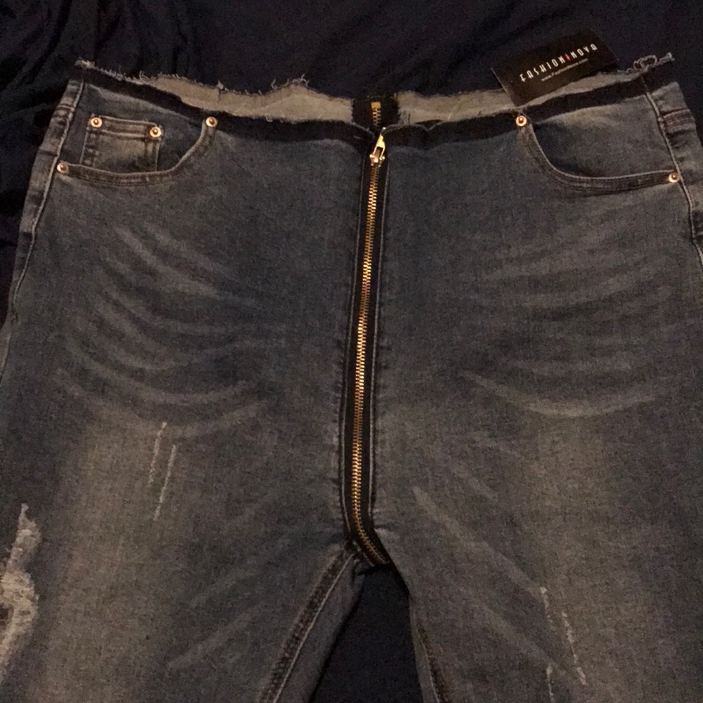 Fashion Nova Zip Jeans